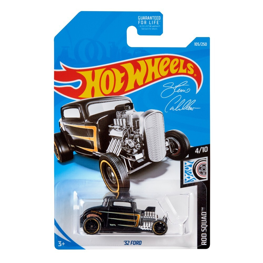 FYC13 Машинка металлическая игрушка Hot Wheels коллекционная модель 32 FORD черный/серебристый  #1