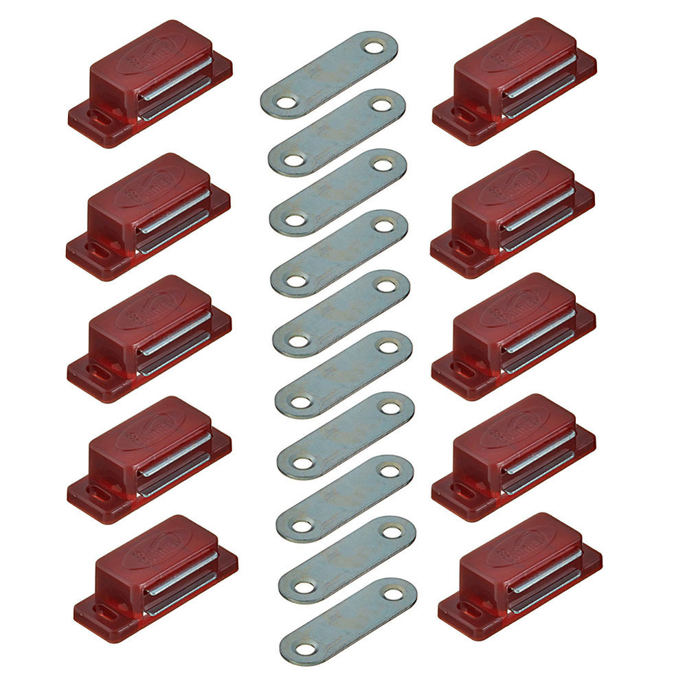 Защелка магнитная 46х15 мм коричневая (20 шт.) #1