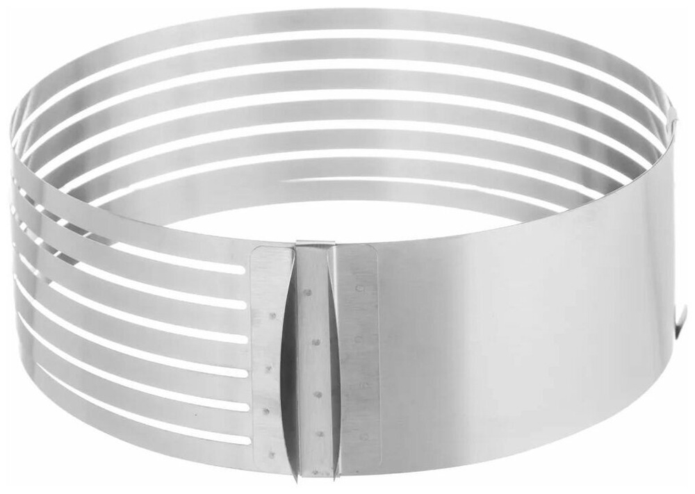 Форма для нарезки коржей, кольцо кулинарное, регулируемый размер 24-30 см  #1