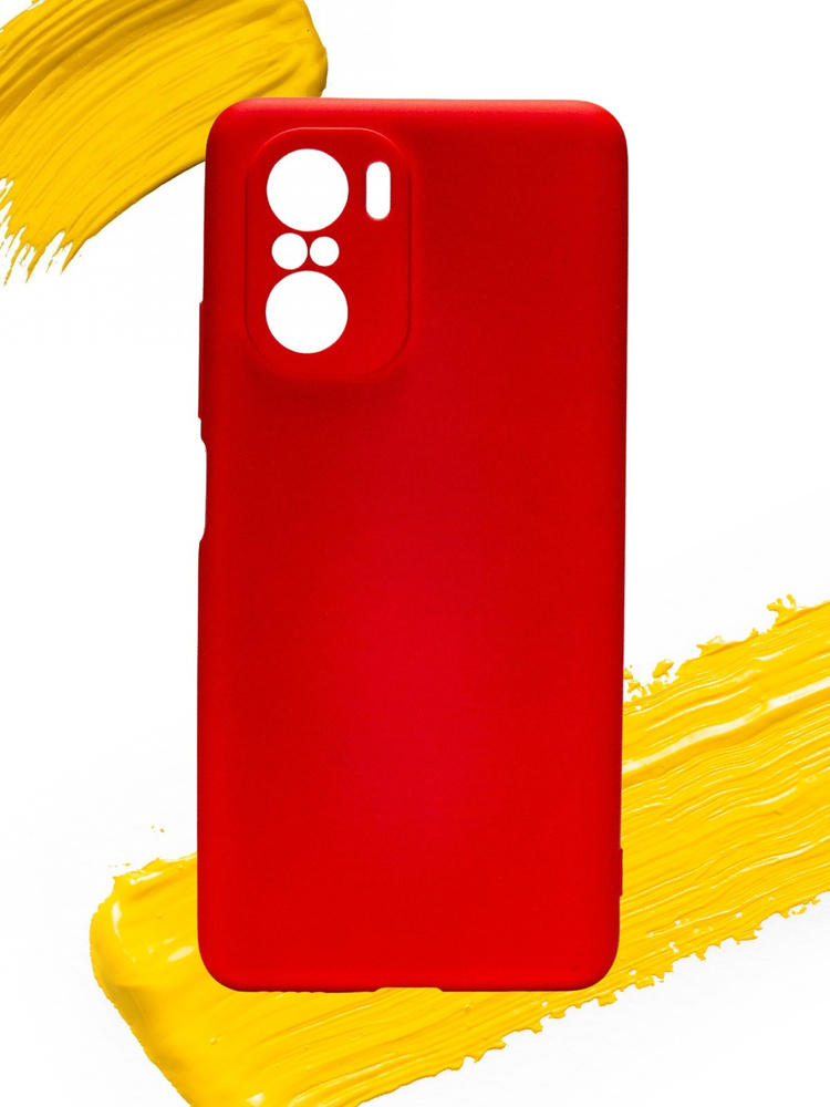 Чехол для Xiaomi Poco F3 / чехол на поко ф3 красный #1