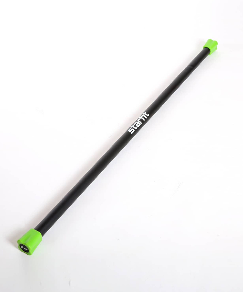 Бодибар Starfit BB-301 3 кг, неопреновый, черный/зеленый #1