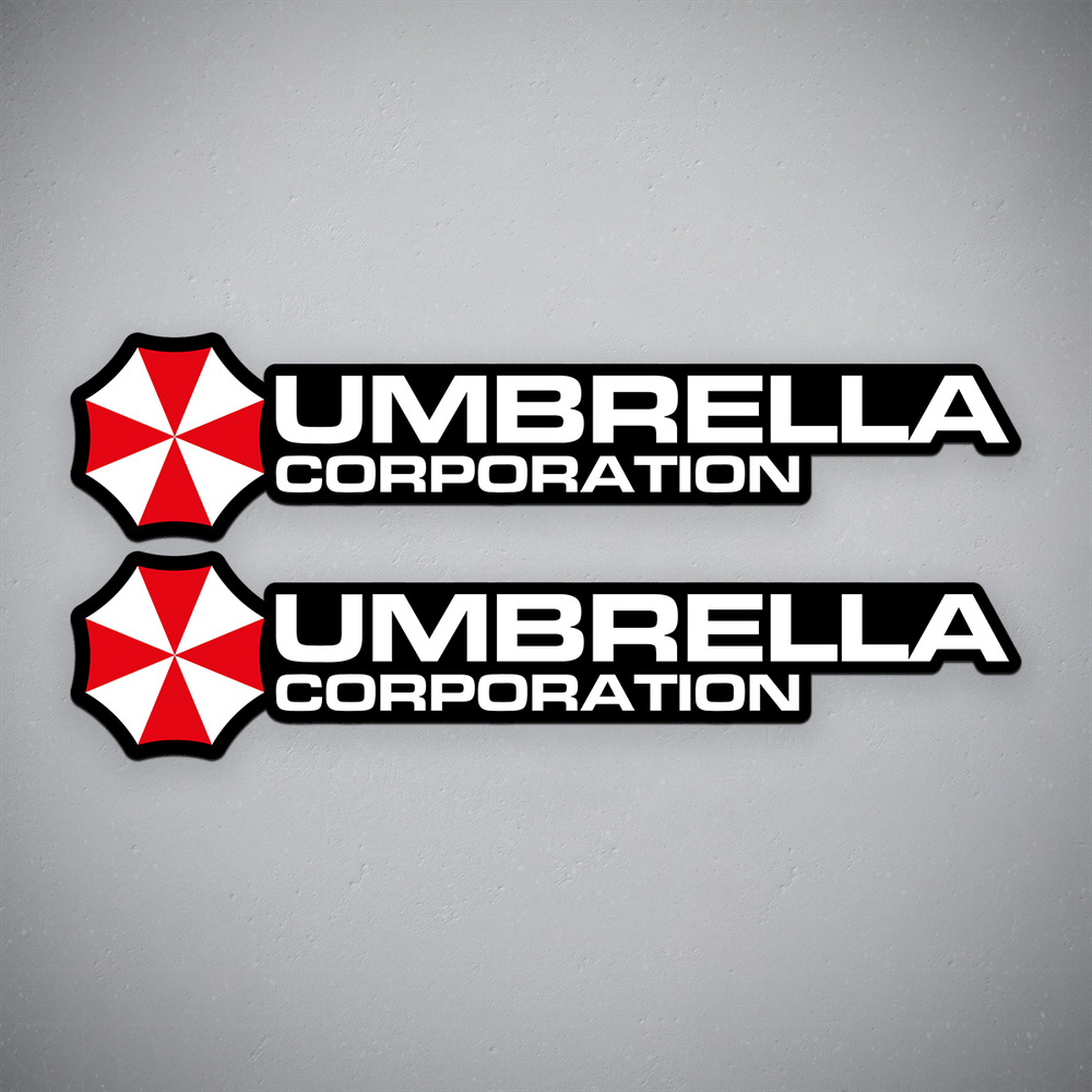 Наклейка на авто "Umbrella corporation - Корпорация Амбрелла" размер 24x5 см  #1