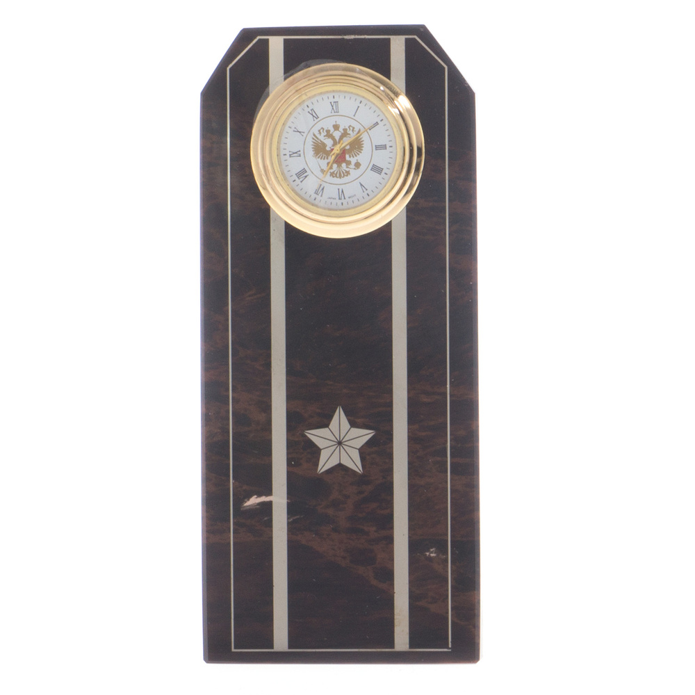 Часы подарочные погон "Майор" камень обсидиан / мужчине военному в подарок на 23 февраля  #1