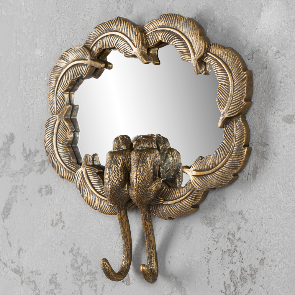 Зеркало Mirror With Feathers And Monkeys #1