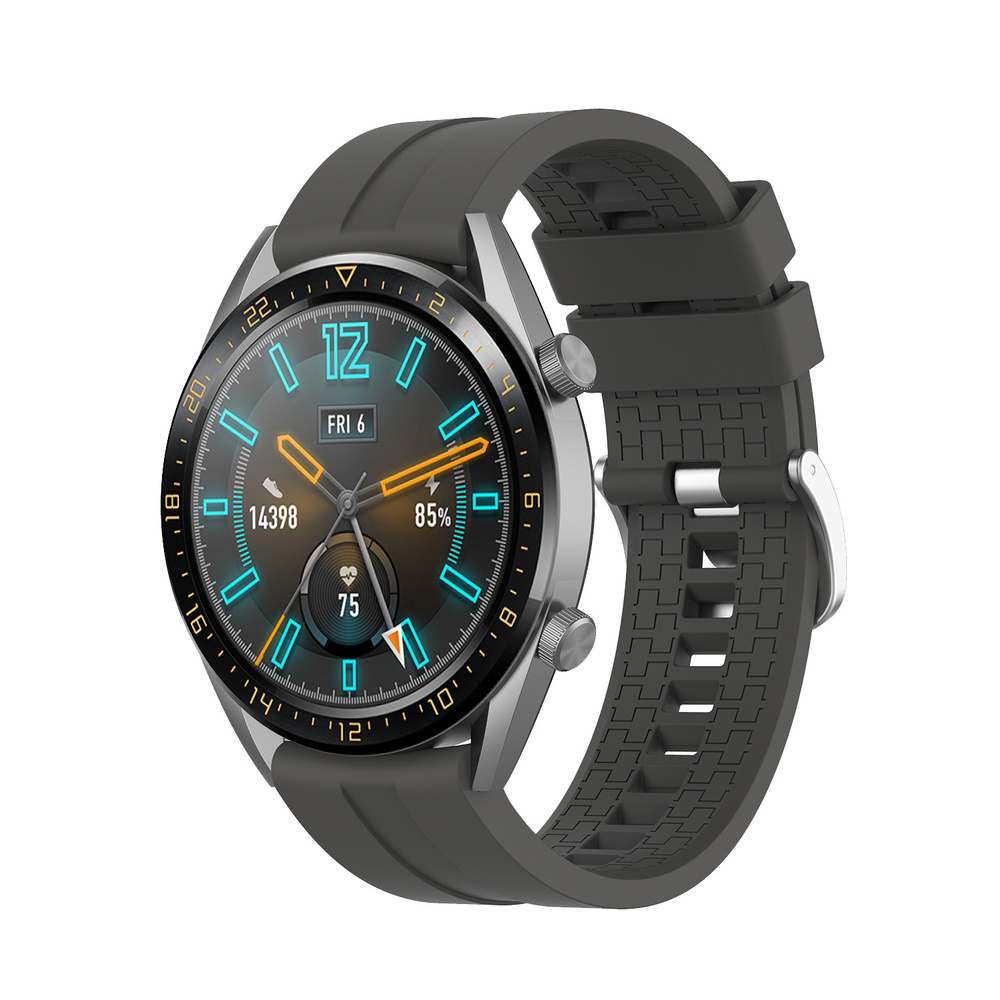 Прочный спортивный силиконовый ремешок для Huawei Watch GT / GT2 / GT3 (46мм) (22мм) 0109-02-7, темно-серый #1