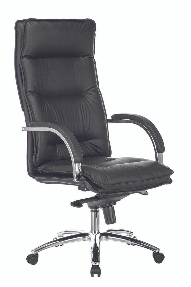 Кресло руководителя Бюрократ T-9927SL/BLACK черный, натуральная кожа(лицевая часть) / экокожа, крестовина #1