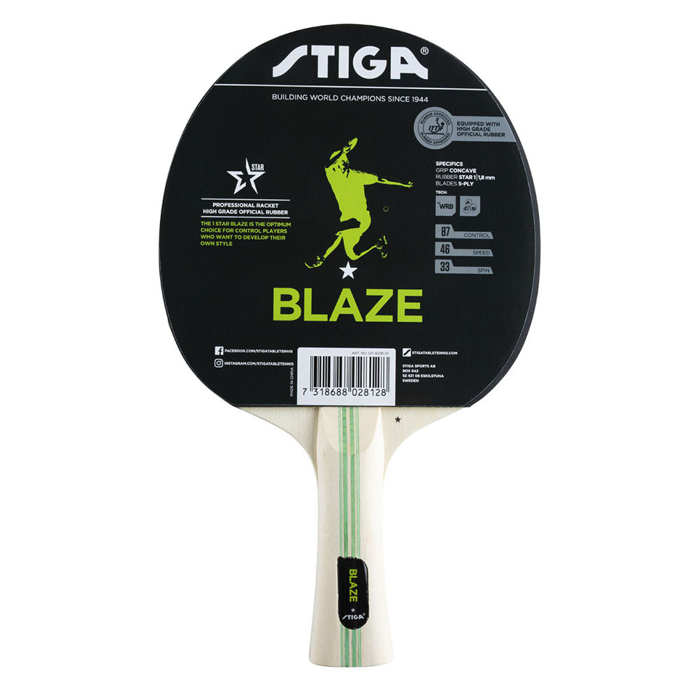 Ракетка для настольного тенниса STIGA Blaze WRB ACS ITTF 1211-6018-01, 1.8 мм  #1