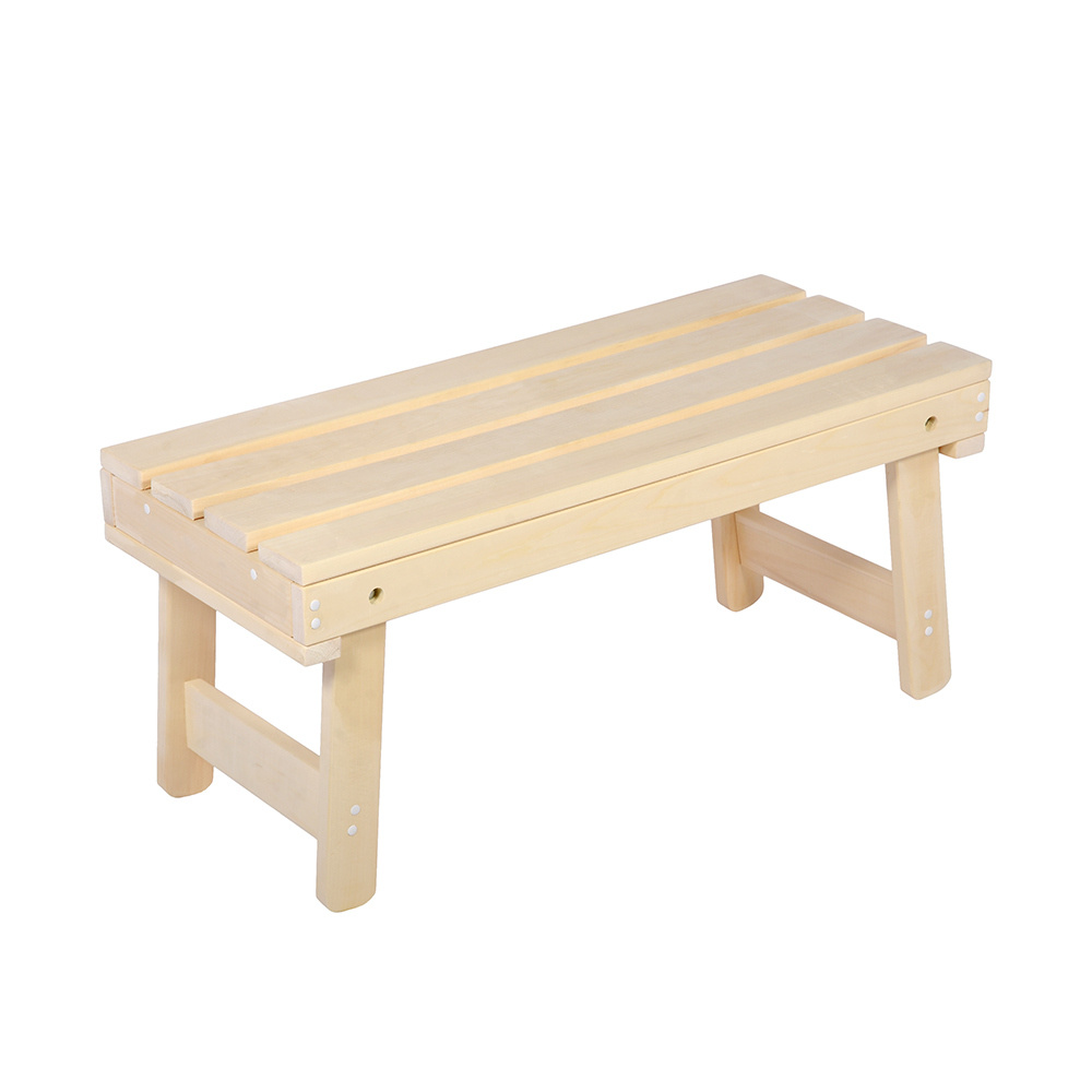 Скамейка садовая, скамейка деревянная 100х44х43 см, липа, для бани, для дачи  #1