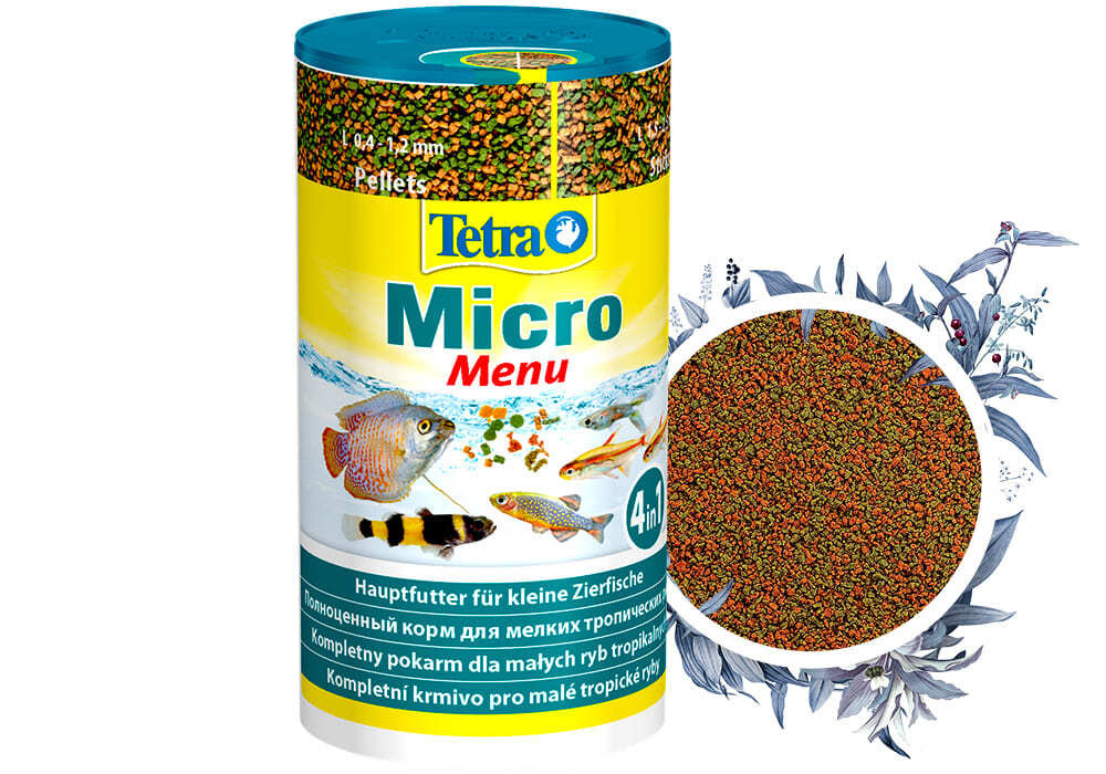Корм для рыб Tetra Micro Menu 100мл микро чипсы, гранулы, пеллеты и палочки  #1