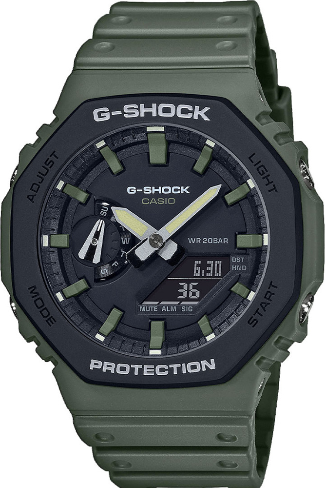 Японские наручные часы Casio G-Shock GA-2110SU-3A мужские кварцевые спортивные часы Касио Джи шок с подсветкой, #1