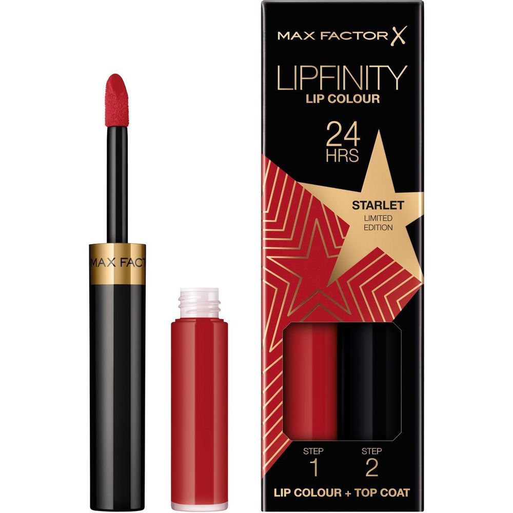 Max Factor Помада для губ Lipfinity Lip Colour, жидкая, стойкая и увлажняющий блеск, №088 starlet, цвет: #1