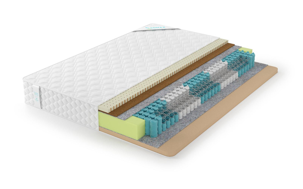 Lonax Матрас, С зональным пружинным блоком, 60х205 см #1