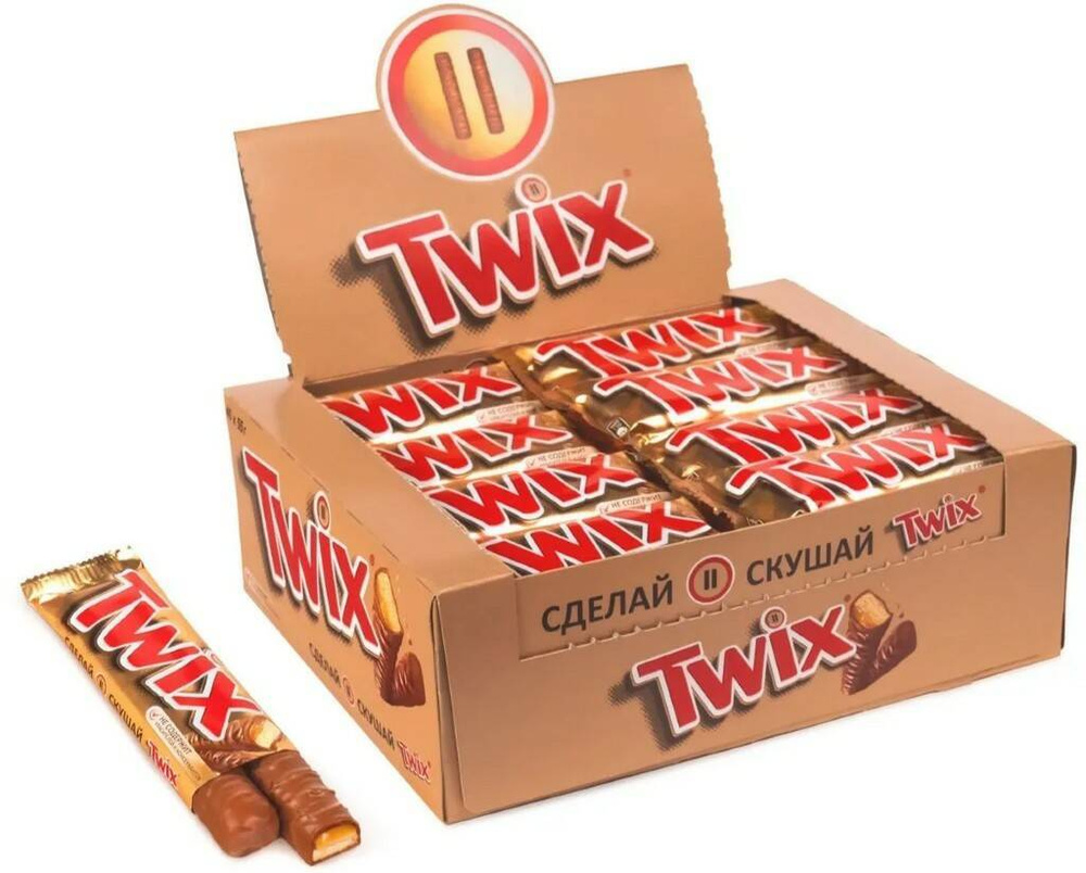 Шоколадный батончик Twix, 40 шт по 55 г #1