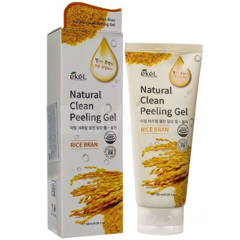 EKEL Natural Clean peeling gel Rice Bran Пилинг-скатка экстрактом коричневого риса 180мл  #1