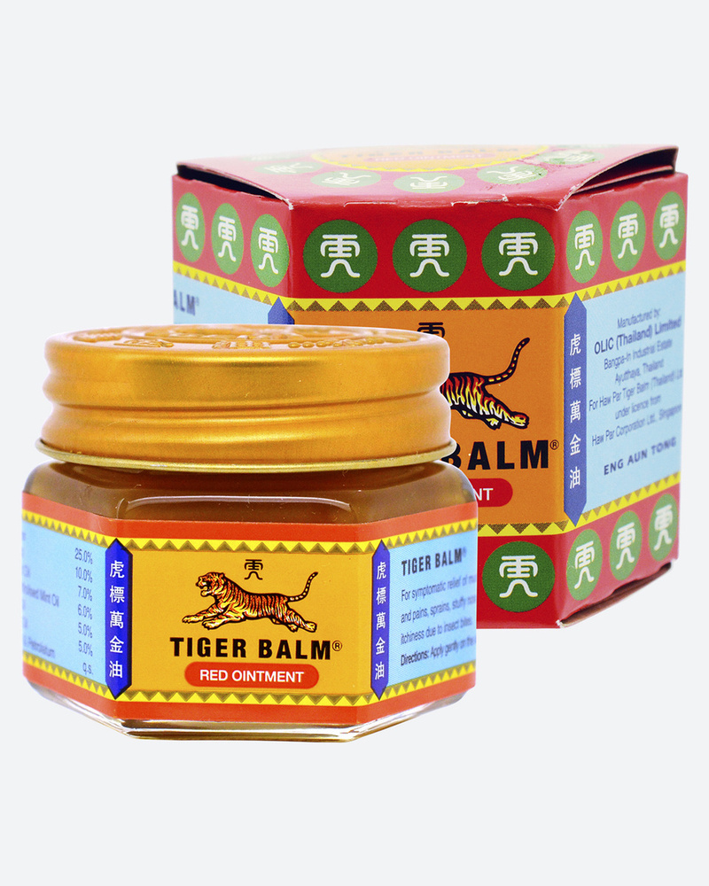 Tiger balm Бальзам от боли суставов, разогревающий КРАСНЫЙ / Тигровый бальзам / red ointment 9 г 3 шт #1