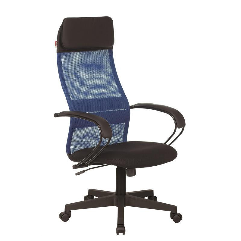 Кресло VB_EChair-655 TTW_BL сетка/ткань синий, пластик #1
