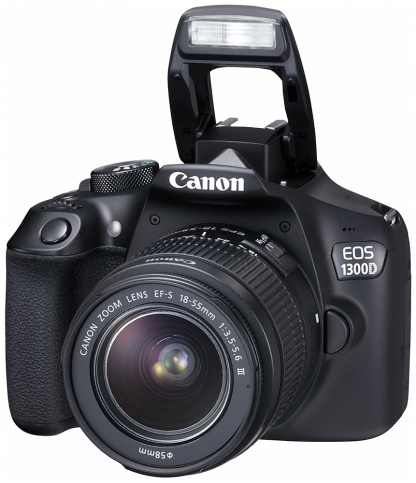 Фотоаппарат Canon EOS 1300D Kit 18-55mm f/3.5-5.6 III, черный #1