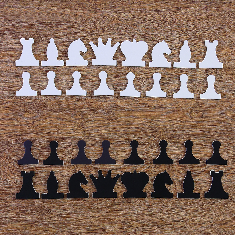Набор магнитных фигур для демонстрационных шахмат, 32 фигуры из мягкого полимера  #1