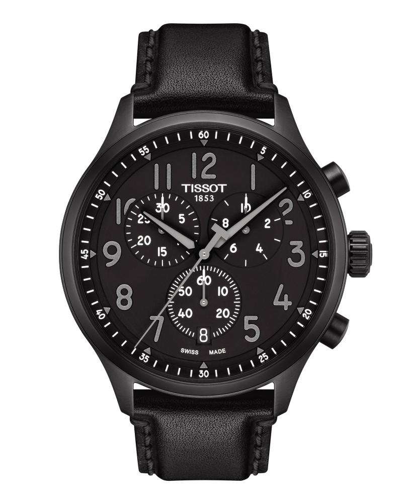 Швейцарские кварцевые часы Tissot Chrono XL Vintage T116.617.36.052.00 на кожанном браслете, с водозащитой #1