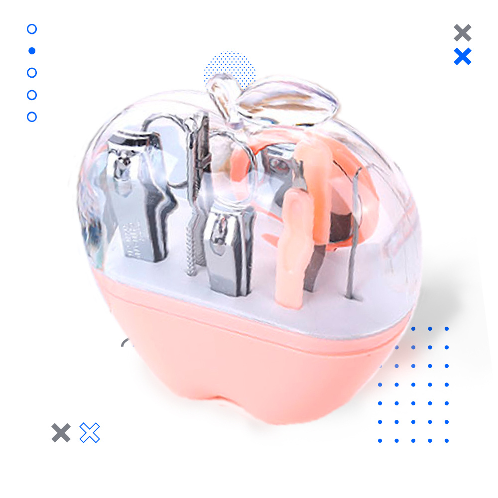 Маникюрный набор для девочки розовый / Инструменты для педикюра / Набор для ногтей из нержавеющей стали #1