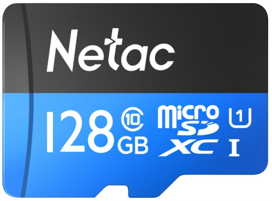 Флеш карта microSDHC 128Gb Class10 Netac NT02P500STN-128G-R P500 + adapter #1