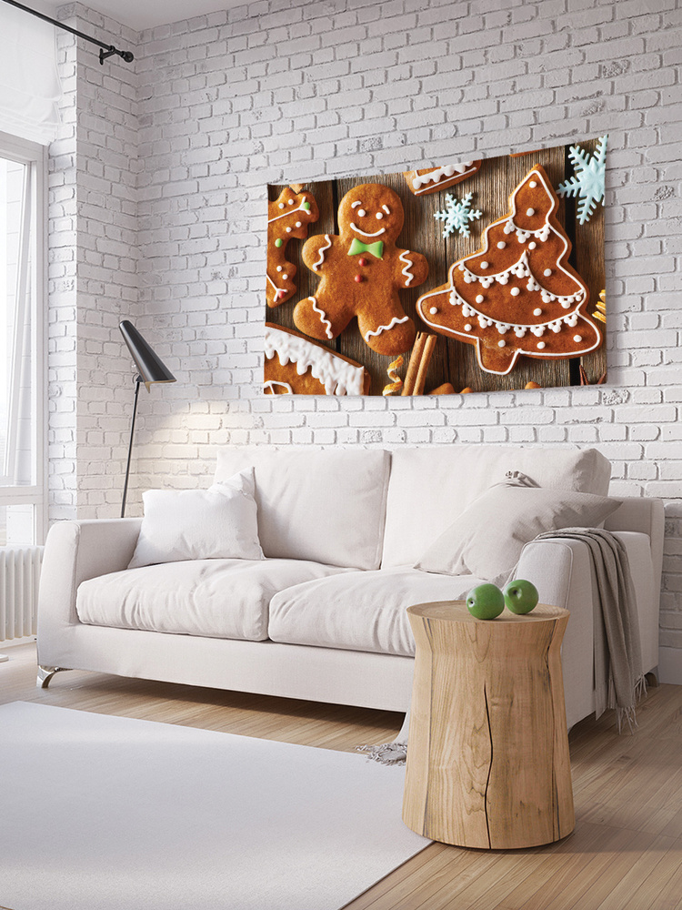 Горизонтальное фотопанно на стену JoyArty "Праздничные пряники", из ткани, 100х150 см  #1