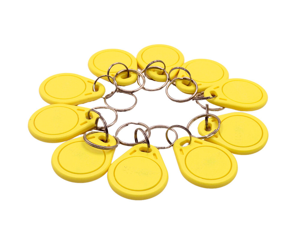 Ключ-брелок желтый, бесконтактный брелок доступа, формат Mifare, 10 шт ...