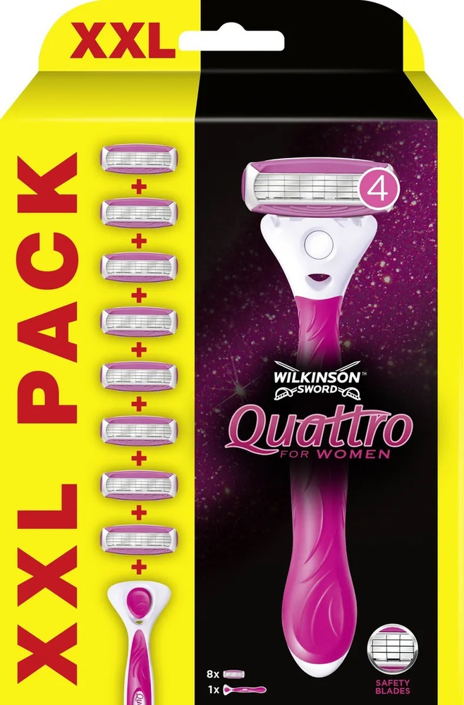 Schick Quattro for Women / Бритвенный женский станок с 8 сменными кассетами.  #1