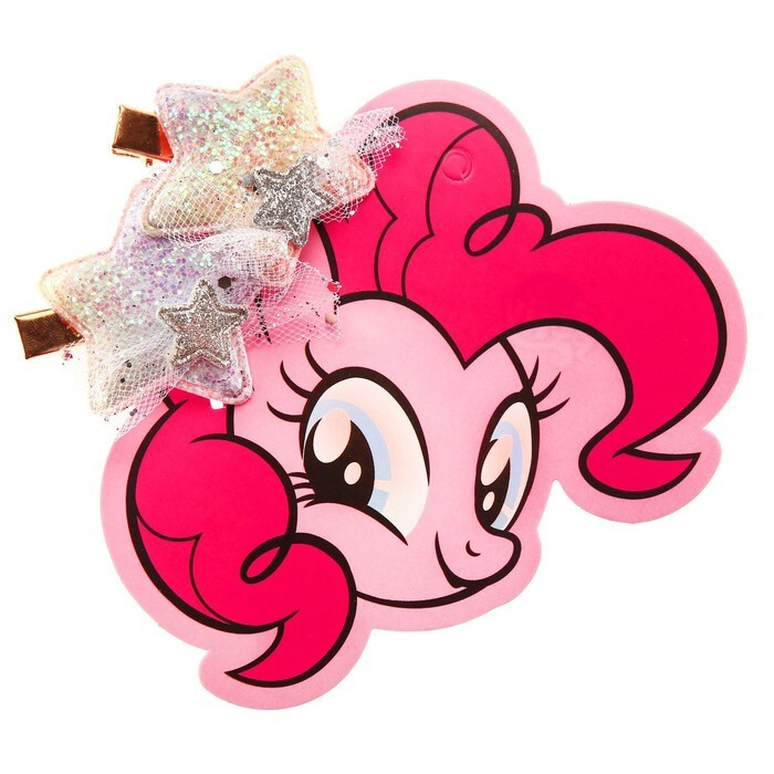 Набор зажимов для волос, 2 шт "Звездочки. Пинки Пай", My Little Pony  #1