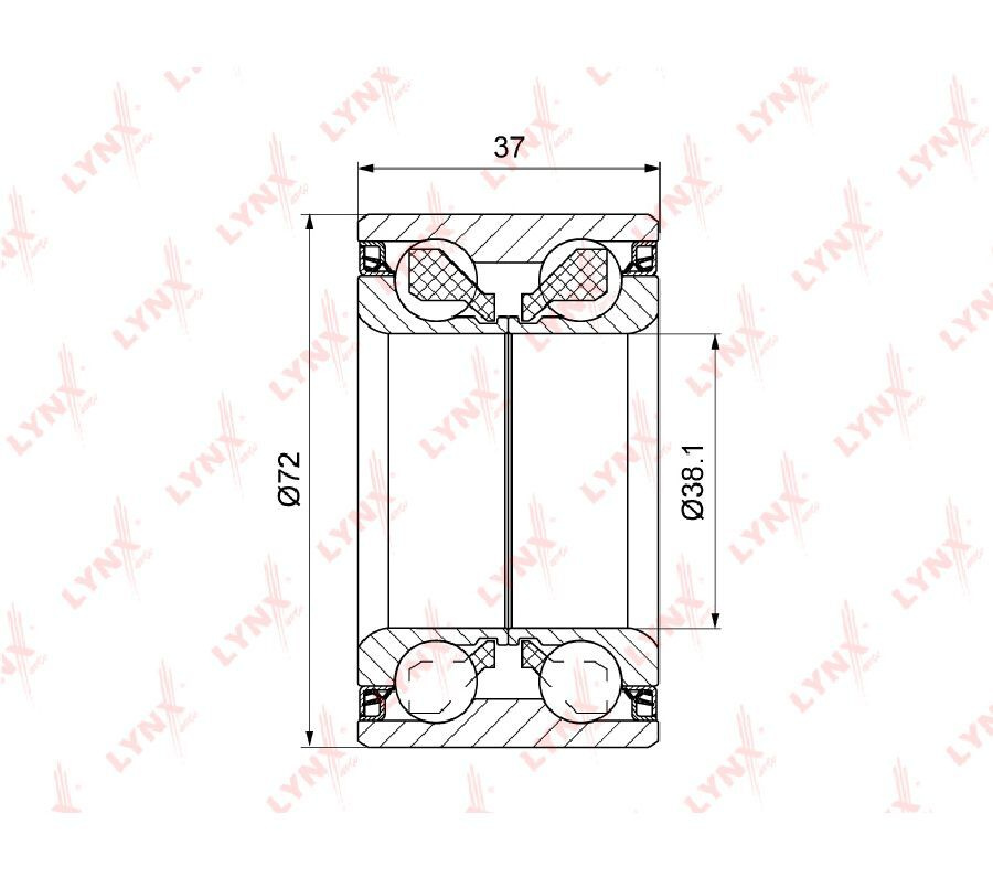 LYNXauto Подшипник ступицы, арт. WB1541 #1