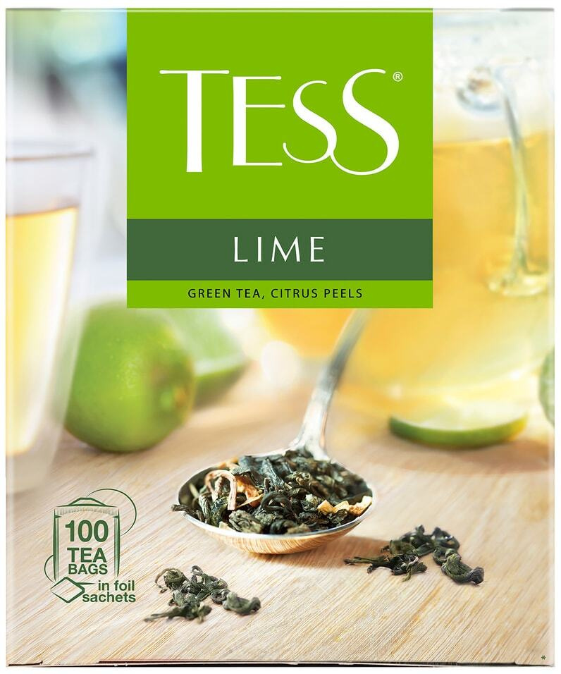 Чай зеленый Tess Lime 100*1.5г 2уп #1