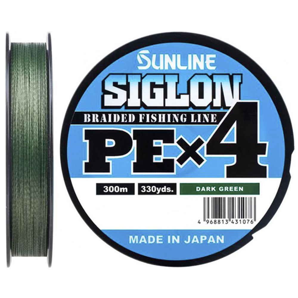 Шнур Sunline SIGLON PE4 300M (Dark Green) #1.7/30LB #1