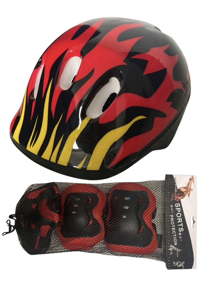 Комплект защиты для катания Ilisium Next шлем наколенники налокотники защита запястья для роликов скейта #1