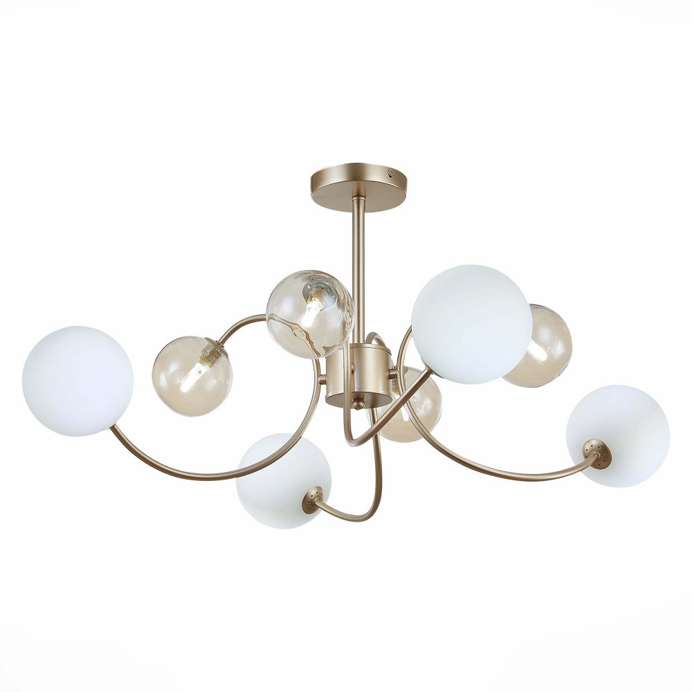 Светильник потолочный EVOLUCE цвет белый, янтарный коллекция FORMAE в стиле Modern цоколь G9 ламп 8х5W, #1