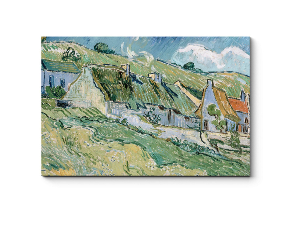 Картина модульная на холсте для интерьера, Хижины - Ван Гог, PICSIS, 170x113  #1