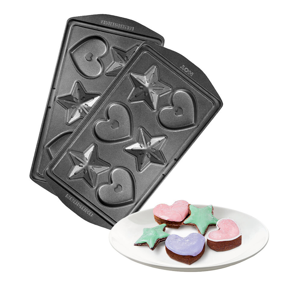 Сменные панели для мультипекаря REDMOND RAMB-24 Сердечки и звёздочки, для фигурного печенья и прянкиов, #1