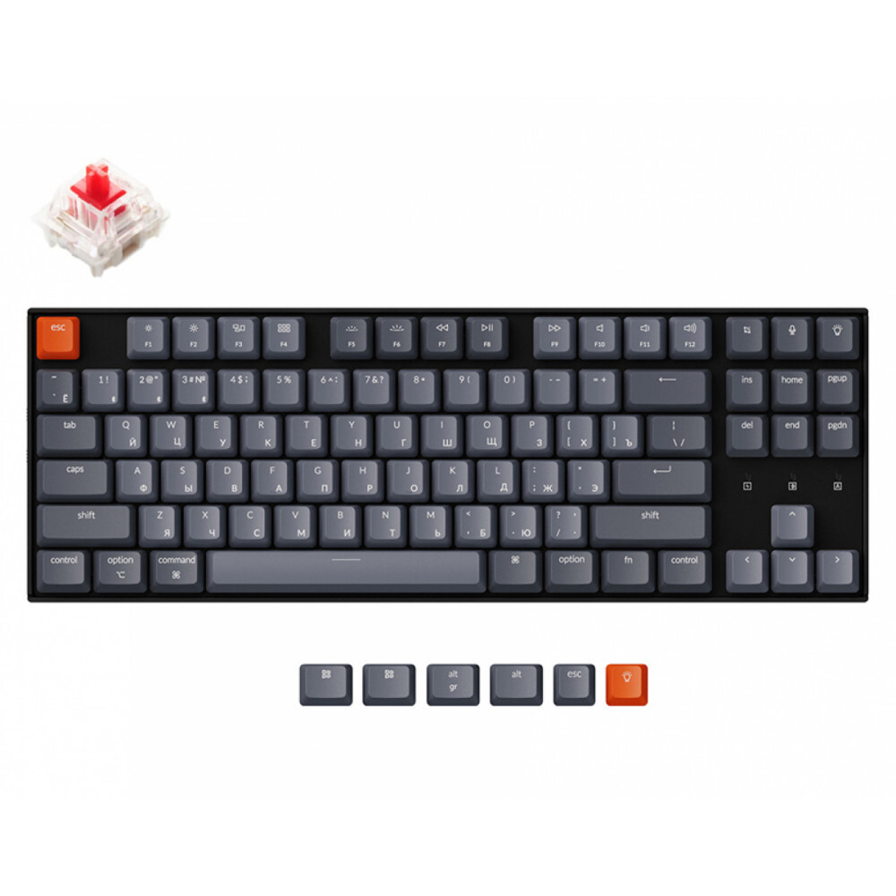 Игровая клавиатура Keychron K8 TKL White LED Gateron Red (K8G1) #1