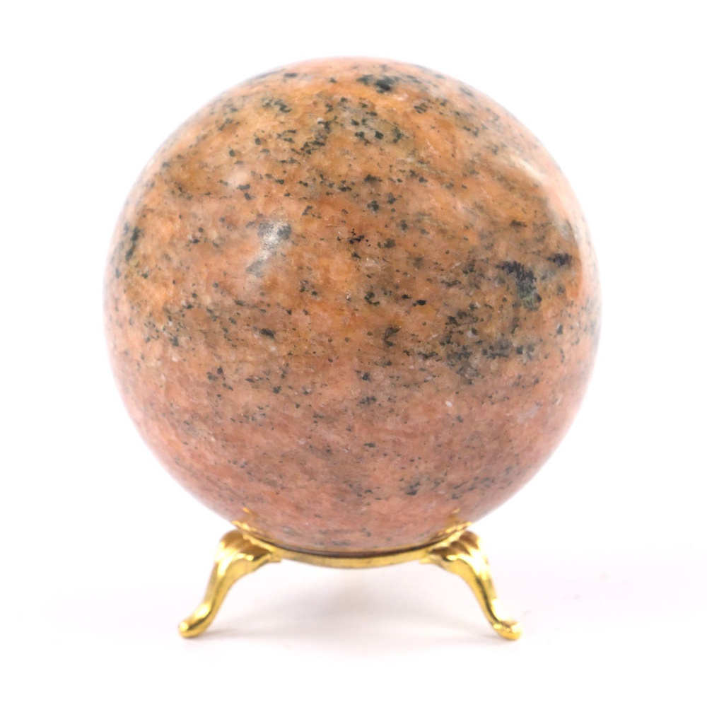 Шар 9 см розовый мрамор / сувенир из камня #1