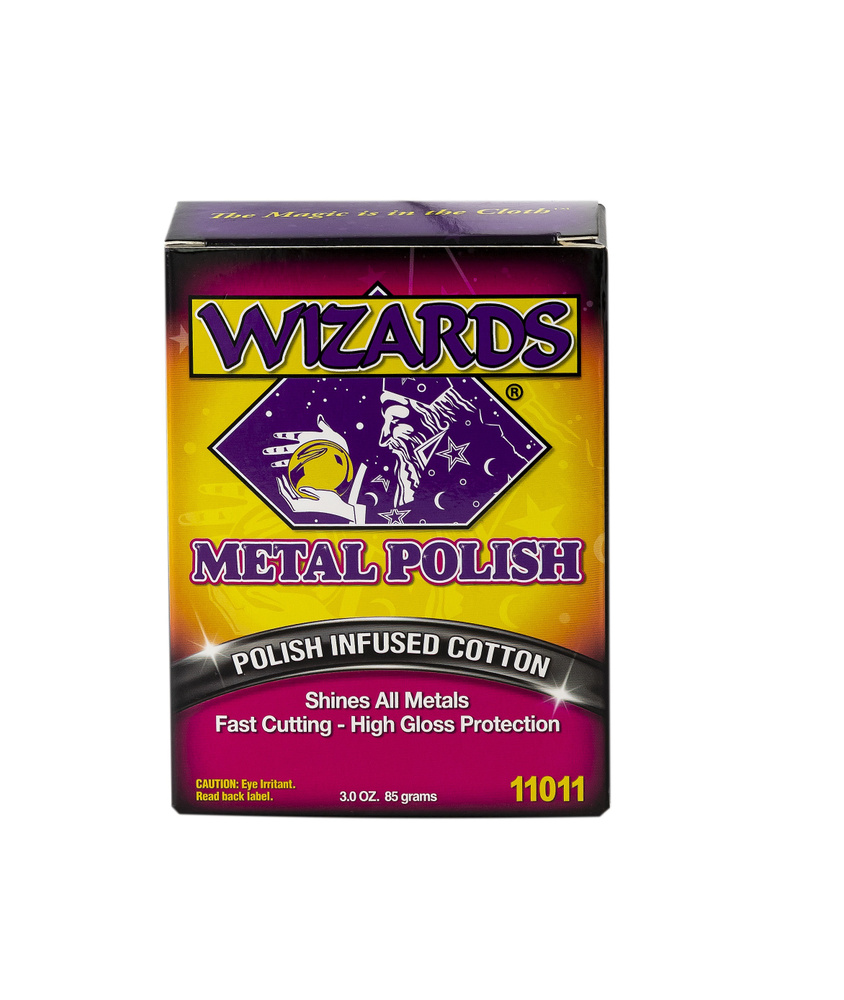Вата для очистки и полировки металла, Wizards Metal Polish 85 г #1