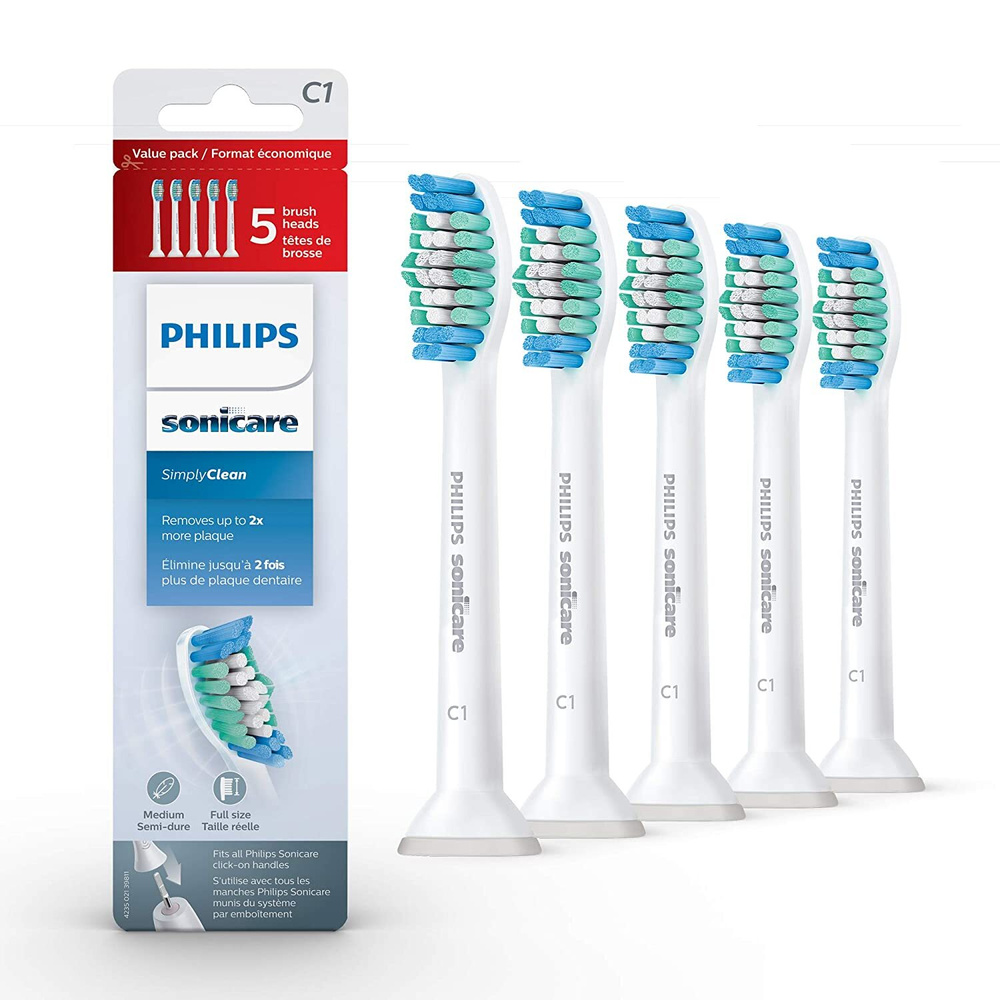 Philips Sonicare HX6015/03 Насадки для зубных щеток Simply Clean, 5 порций  #1