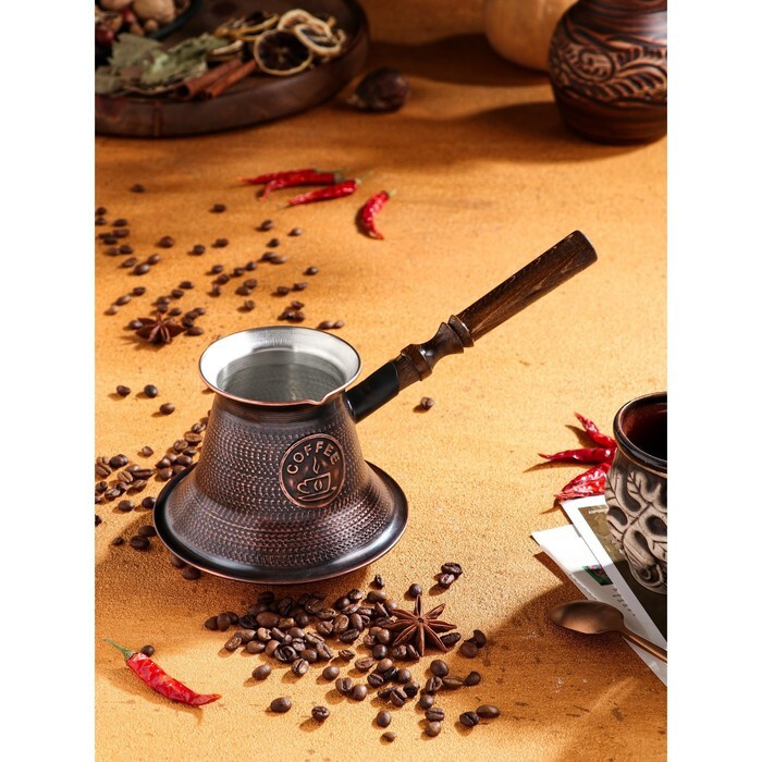 Tas-Prom, Турка для кофе "Армянская джезва", для индукционных плит, медная, 700 мл  #1