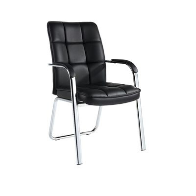Конференц-кресло BN_TQ_Echair-810 VPU кожзам черный, хром #1