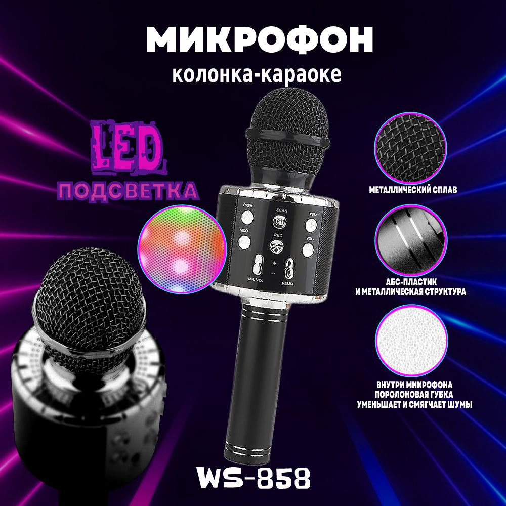 Mir Mobi-VMESTE po svyatinyam Микрофон микрофон-караоке-колонка., черный  #1