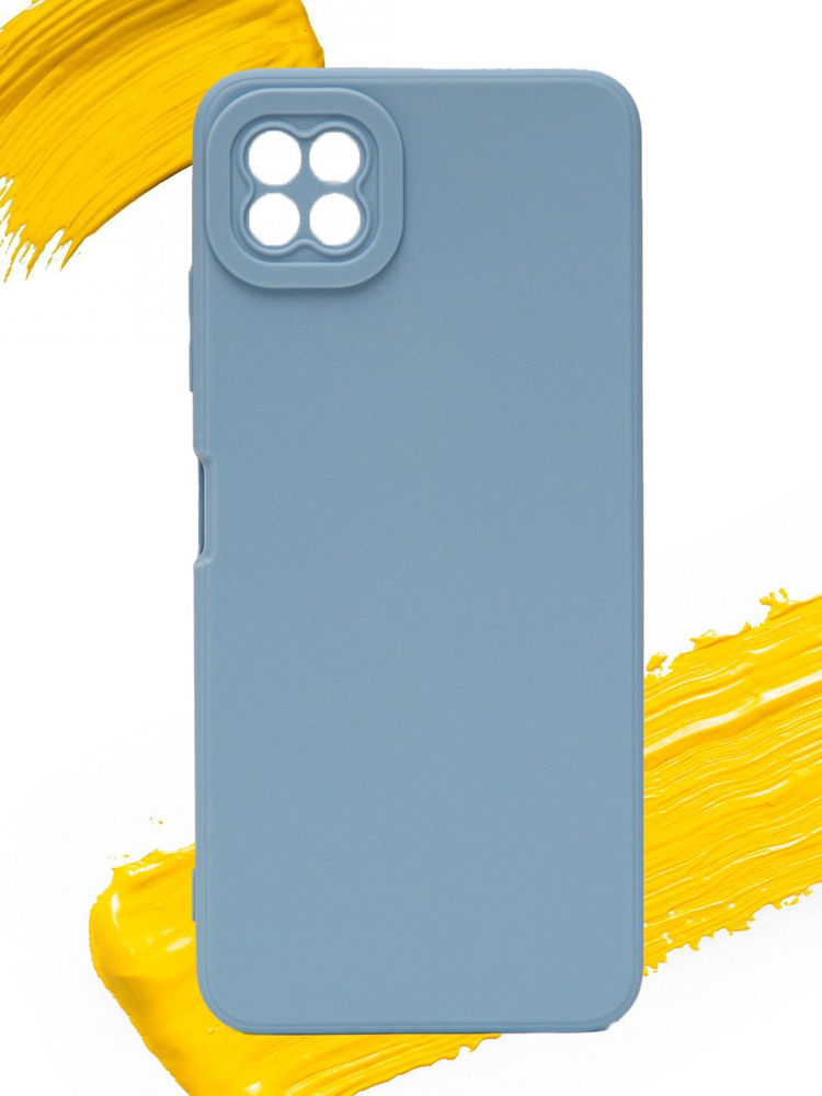 Чехол для Samsung Galaxy A22s / чехол на самсунг а22с с защитой камеры голубой  #1