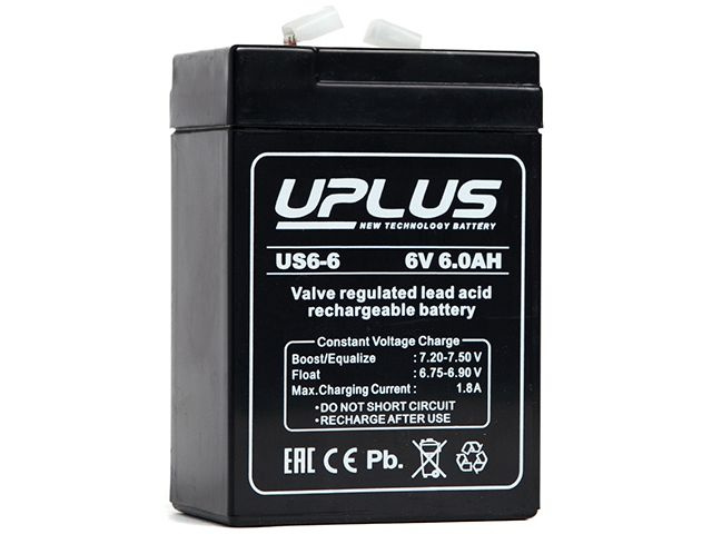 Аккумулятор UPLUS AGM Leoch US6-6 6V 6Ah для ИБП #1