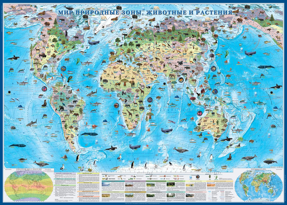 Географическая карта Атлас Принт, масштаб: 1:24 000 000 #1