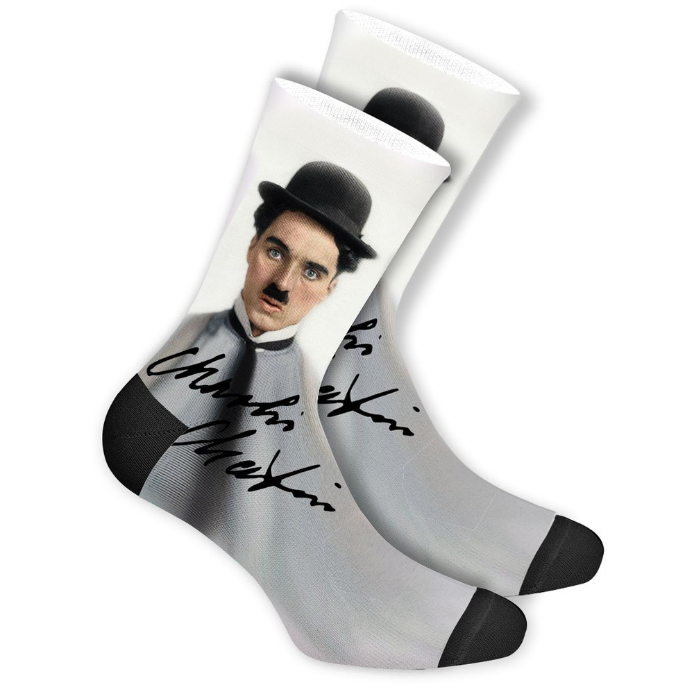 Носки mimisocks Носки с принтом "Чарли Чаплин", 1 пара #1