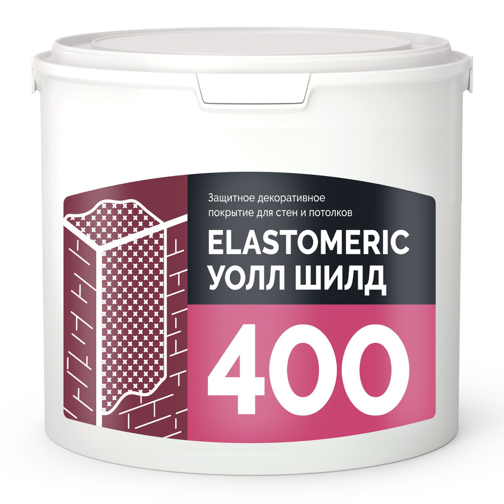 Защитное декоративное покрытие для стен и потолков ELASTOMERIC-400  #1