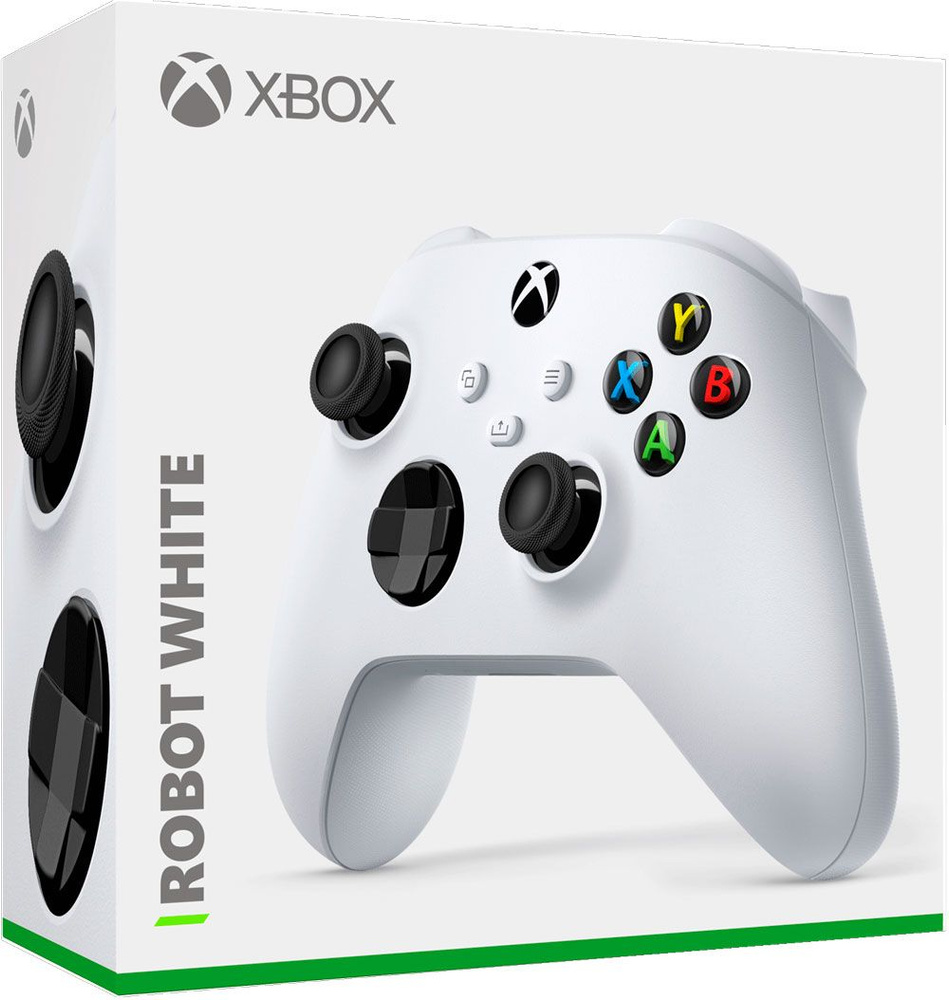 Xbox Геймпад беспроводной Xbox Wireless Controller Robot White (Xbox One/Series X/S/PC), Проводной, Bluetooth, #1