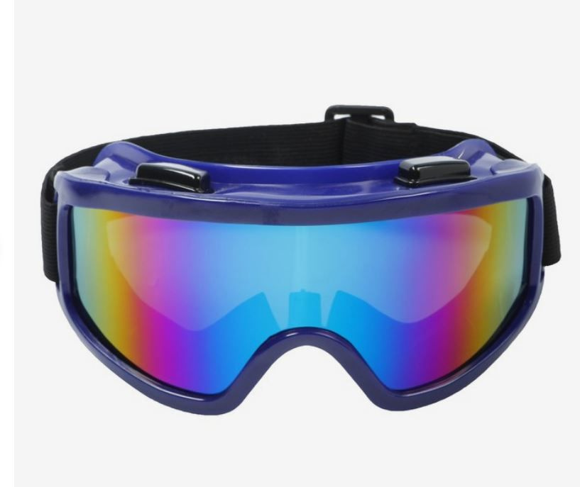 Очки-маска для езды на сноуборде, лыжах, снегоходе, квадроцикле, мототехнике, стекло хамелеон, синие #1